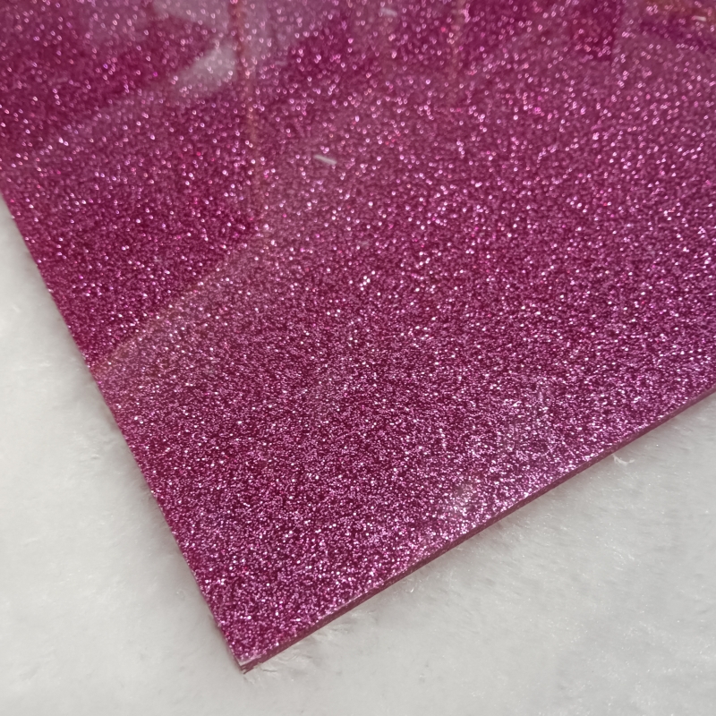 3mm Acrylic Glitter Pink Sparkle Cast Acrylic Sheets