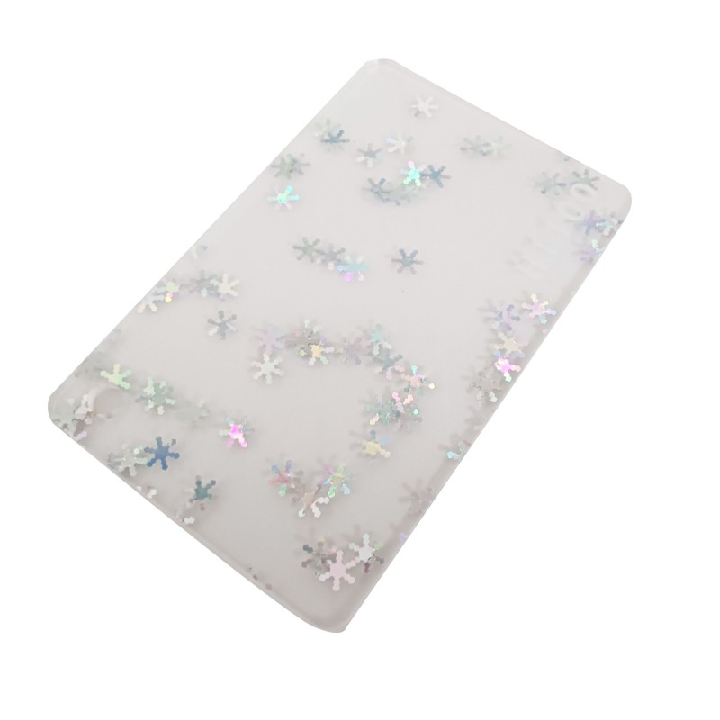 Snow Pattern Glitter Transparent Acrylic Panel